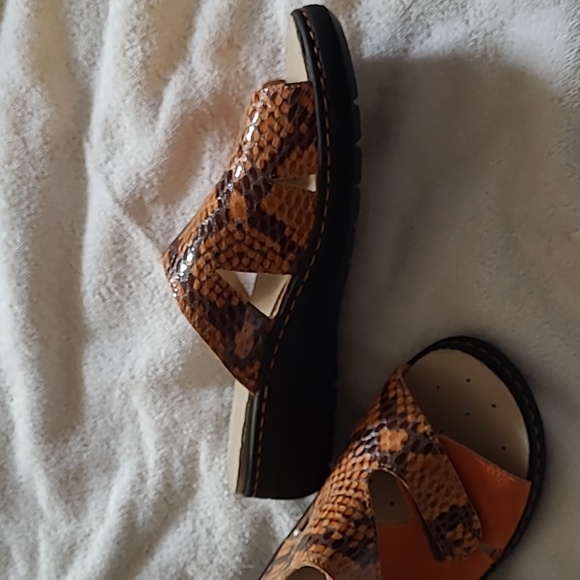 Women's sandals size 37, made in Italy, orange - Picture 6 of 9